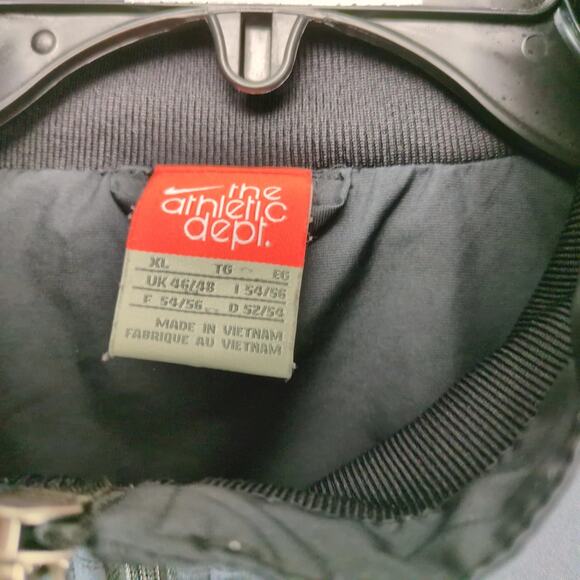 Vtg Y2K Nike Full Zip Track Jacket Mens XL Athletic Dept Black Reflective Stripe - Picture 7 of 10